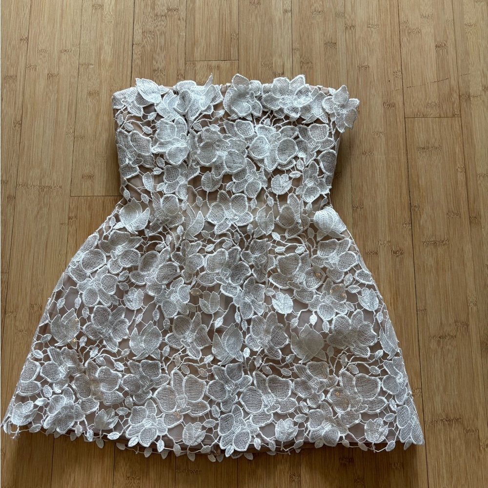 Retrofete Alira Sequin Lace Strapless
Mini Dress - Picture 4 of 9